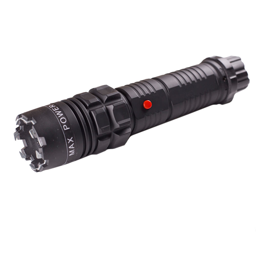 Black Max Power Stun Gun 10 Million Volt Rechargeable LED Flashlight New! - Tophatter's Guns'N'Weapons Store Collectible Weapons - Tophatter Daily Deals