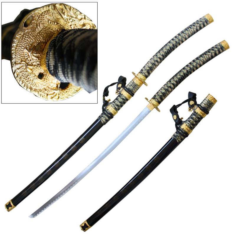 Jintachi Ceremonial Black Japanese Samurai Bushido Spirit Katana Sword - Tophatter's Army Products & Self Defense Collectible Weapons - Tophatter Daily Deals