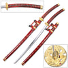 Jintachi Ceremonial Red Japanese Samurai Bushido Spirit Katana Sword - TOPHATTER'S ARMORY DEALS Collectible Weapons - Tophatter Daily Deals
