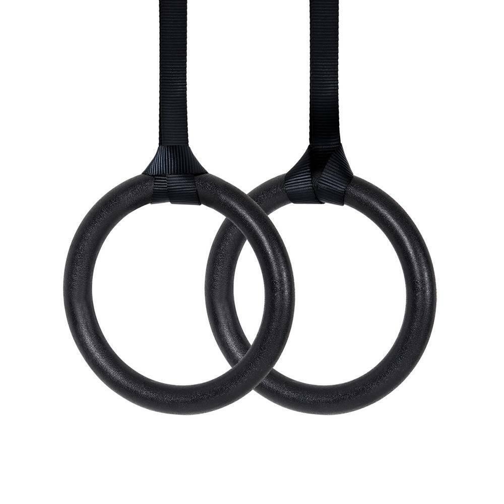 Gymnastics Rings With Straps - 2Pcs Gym Rings Adjustable Fitness Muscle Strength Training Strap Hoop Exercise & Fitness - Tophatter Daily Deals