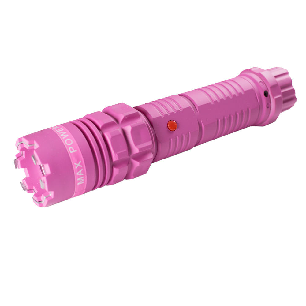 Pink Max Power Stun Gun 10 Million Volt Rechargeable LED Flashlight New! - TOPHATTER'S ARMORY DEALS Collectible Weapons - Tophatter Daily Deals