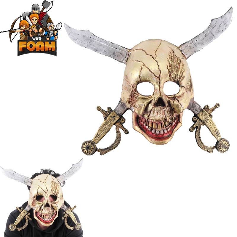 Scary Pirate Skull Cross Swords Mask For Cosplay Halloween Masquerade Collectible Weapons - Tophatter Daily Deals