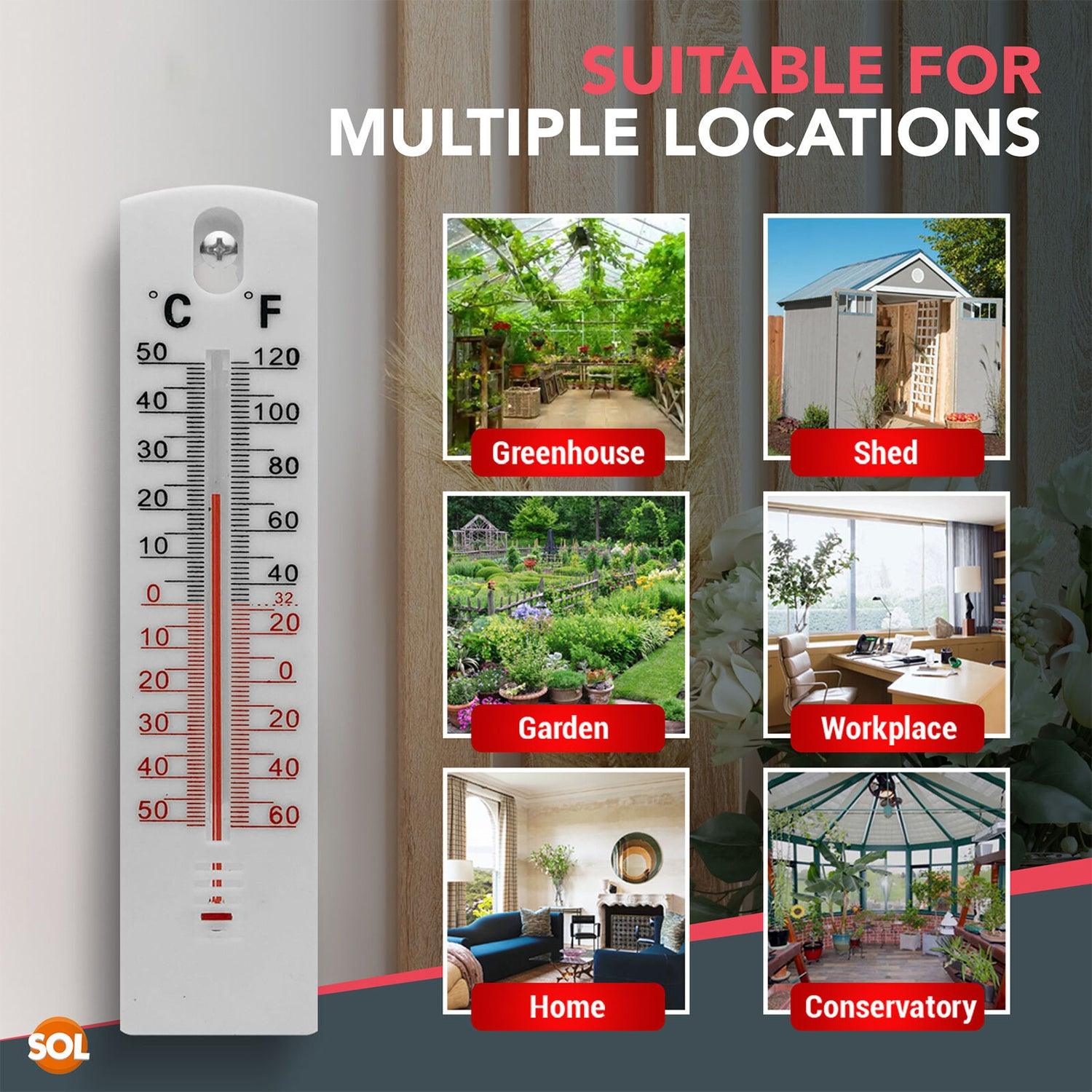 Indoor Wall Thermometer - 2 Wall Thermometer Indoor Outdoor Home Room Office Garden Greenhouse Temperature Apparel & Accessories - Tophatter Daily Deals