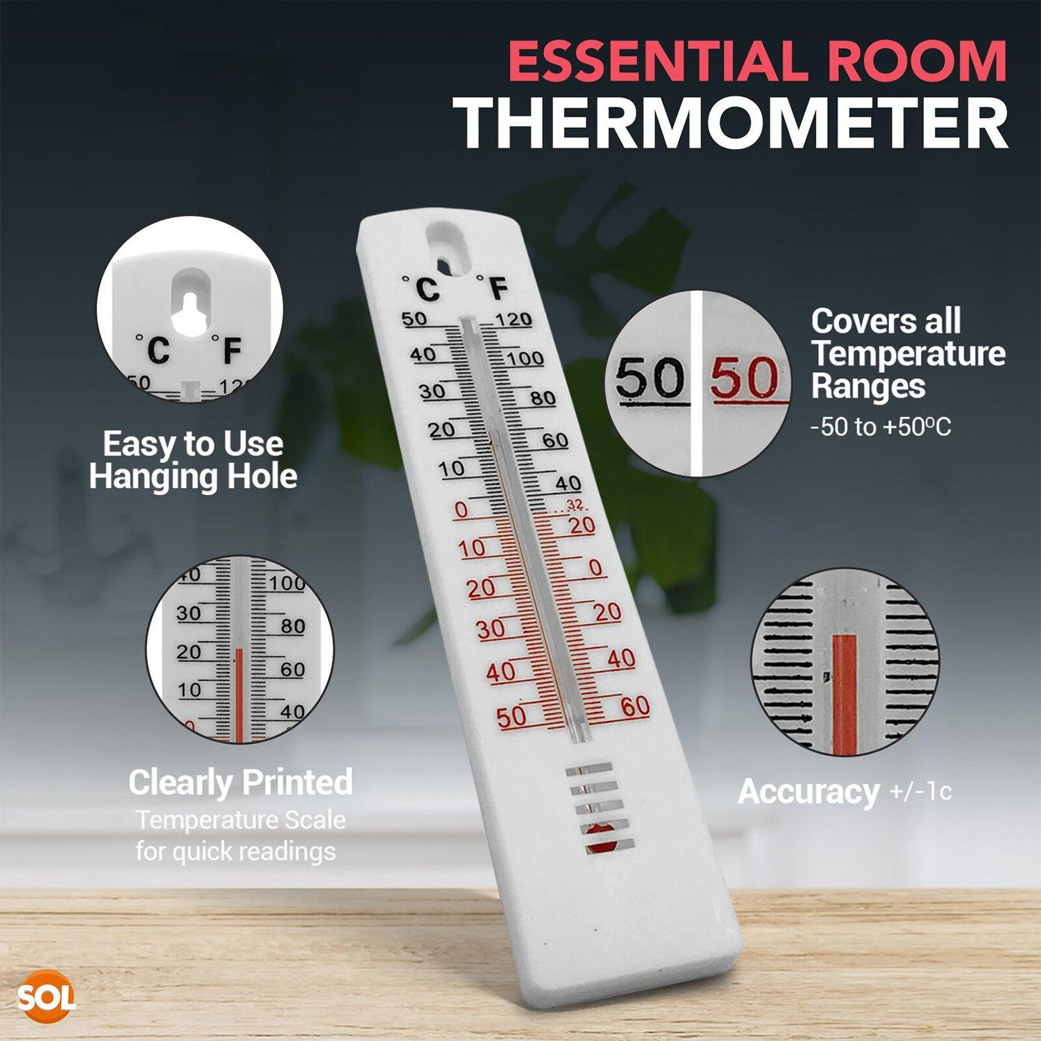 Indoor Wall Thermometer - 2 Wall Thermometer Indoor Outdoor Home Room Office Garden Greenhouse Temperature Apparel & Accessories - Tophatter Daily Deals