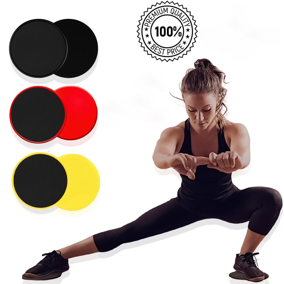 Exercise Sliders UK - 2X Dual Sided Gliding Discs Exercise Sliders Core Sliders Exercise & Fitness - Tophatter Daily Deals