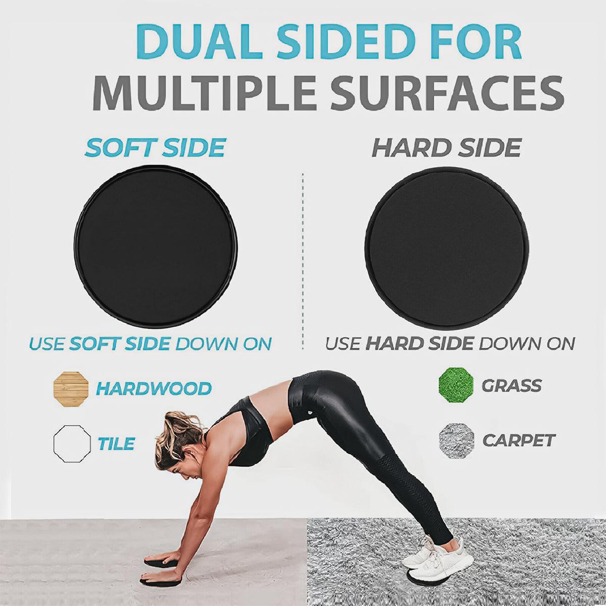 Exercise Sliders UK - 2X Dual Sided Gliding Discs Exercise Sliders Core Sliders Exercise & Fitness - Tophatter Daily Deals