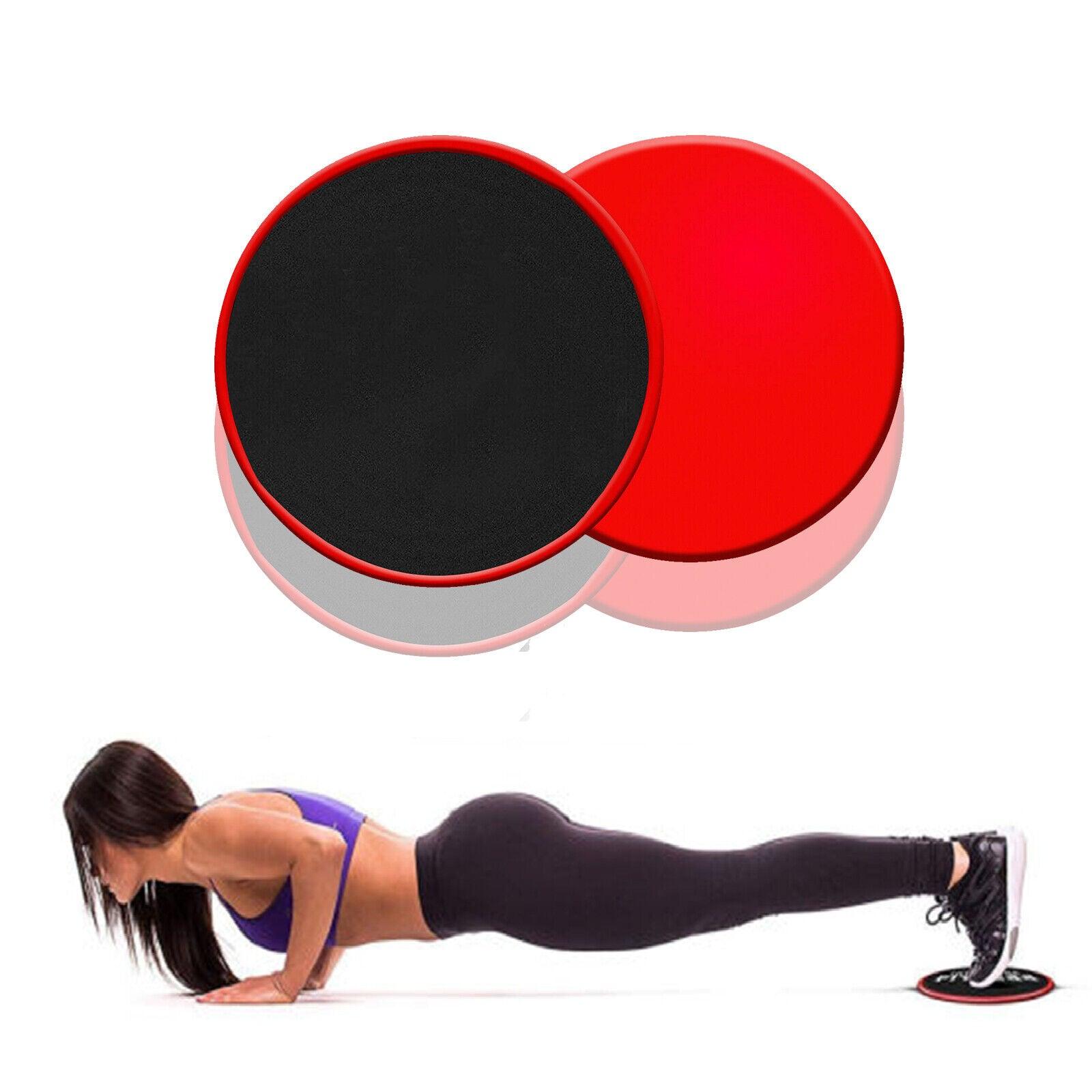 Exercise Sliders UK - 2X Dual Sided Gliding Discs Exercise Sliders Core Sliders Red Exercise & Fitness - Tophatter Daily Deals
