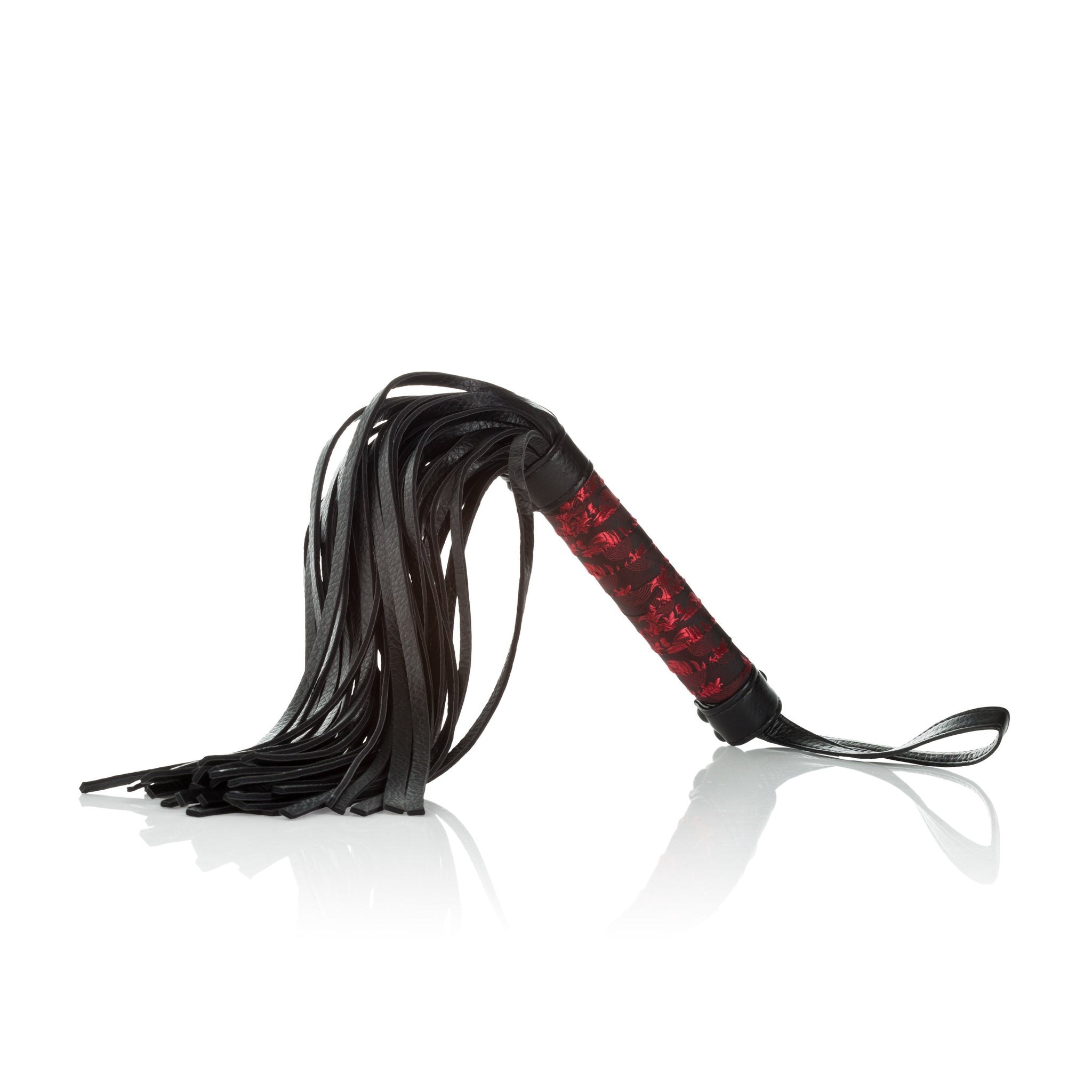 Scandal Flogger Black Tassel with Red Designer Fabric Handle > Bondage Gear > Whips & Floggers - Tophatter Daily Deals