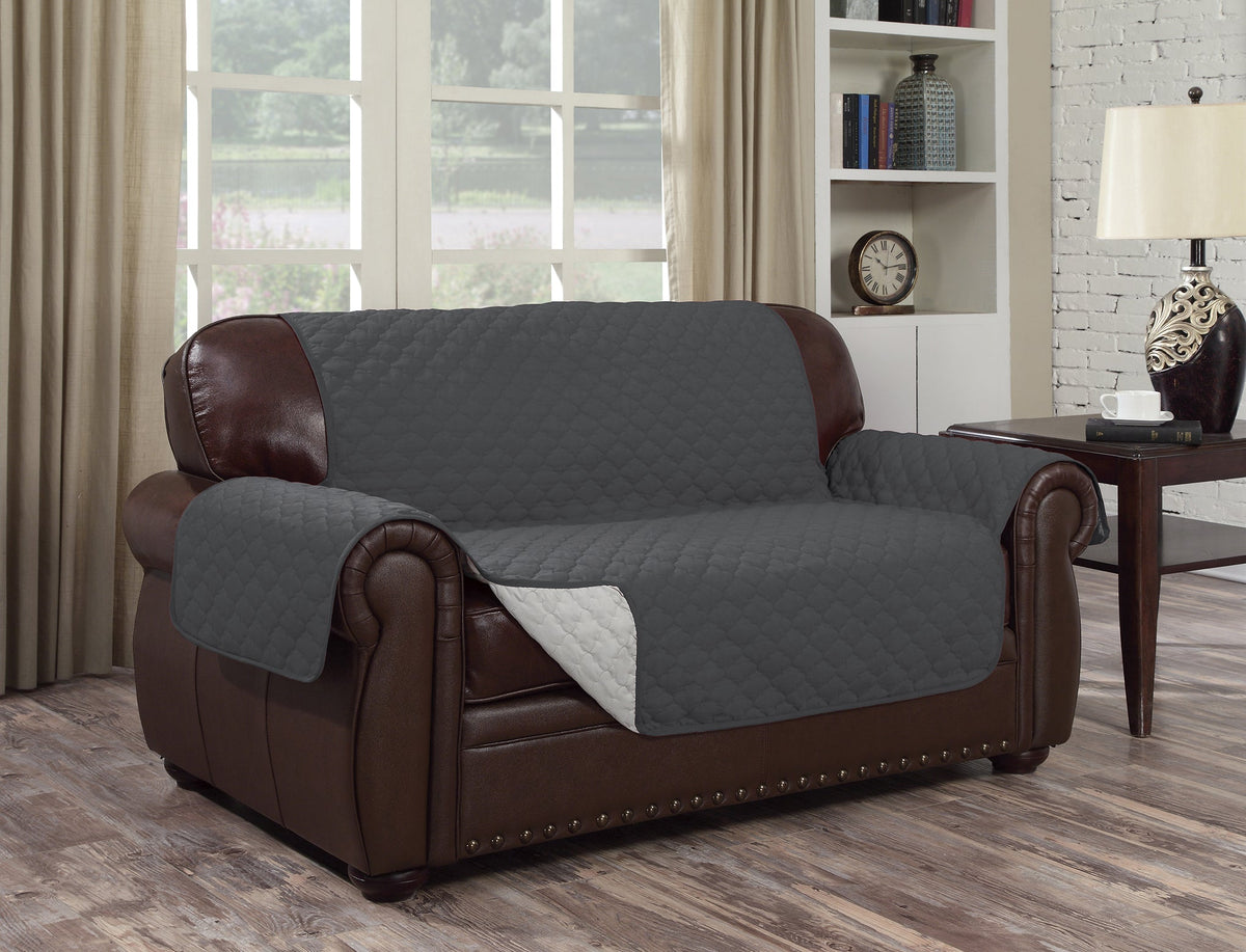 Water Resistant Reversible Couch Cover - Comes in 3 Sizes & 4 Colors! Gray Furniture & Decor - Tophatter Daily Deals