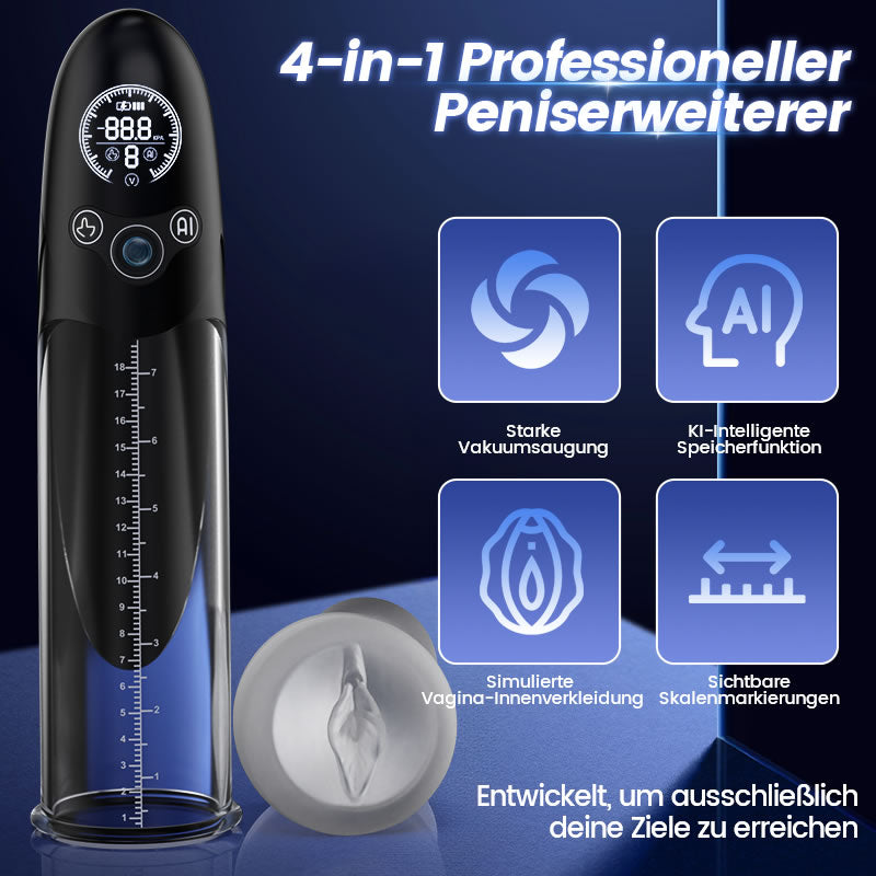 BathFun - Professional Penis Pump Powerful Vacuum Fully Waterproof Intelligent Training Function Penis Pumps - Tophatter Daily Deals