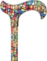 HD Pattern Designer Cane - Matching Handle & Shaft - Durable Adjustable Aluminum - Tophatter Daily Deals