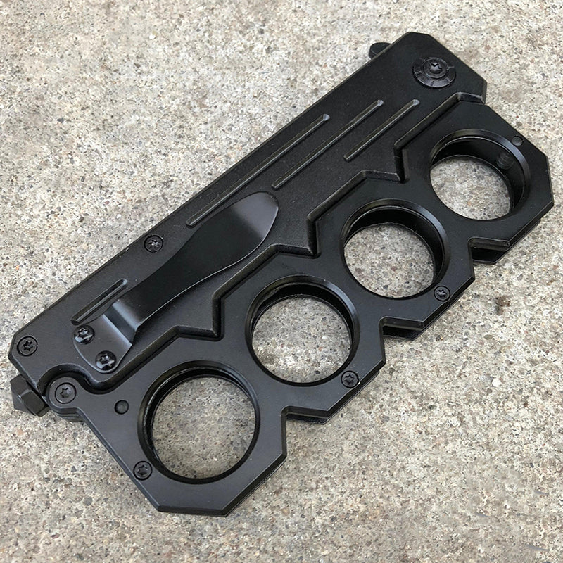 Knuckle style Tactical spring Assisted Open Folding Pocket Knife - Tophatter Daily Deals