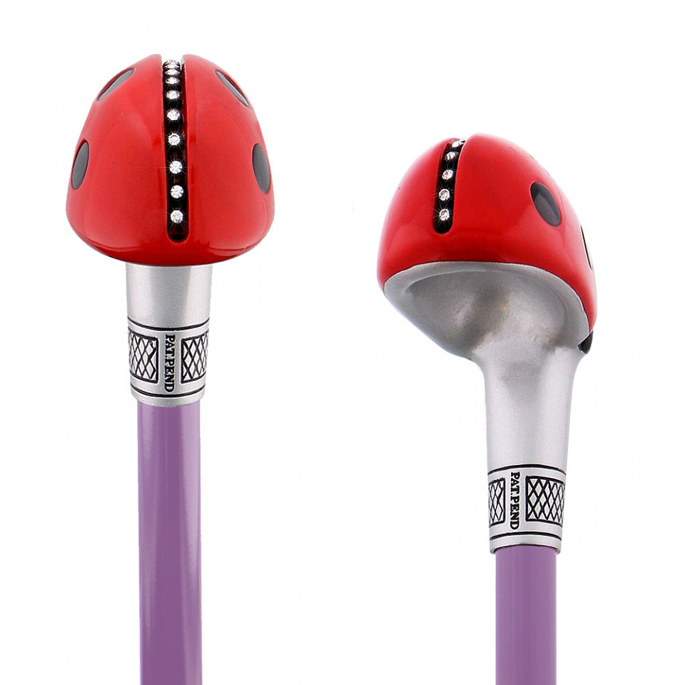 Lady Bug Lola Signature Carbon Fiber Walking Cane - 1 Purple Shaft Superlite Carbon Fiber Walking Canes - Tophatter Daily Deals