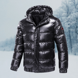 Windproof Men’s Puffer Jacket – Quilted Insulated Shell Black - Tophatter Daily Deals