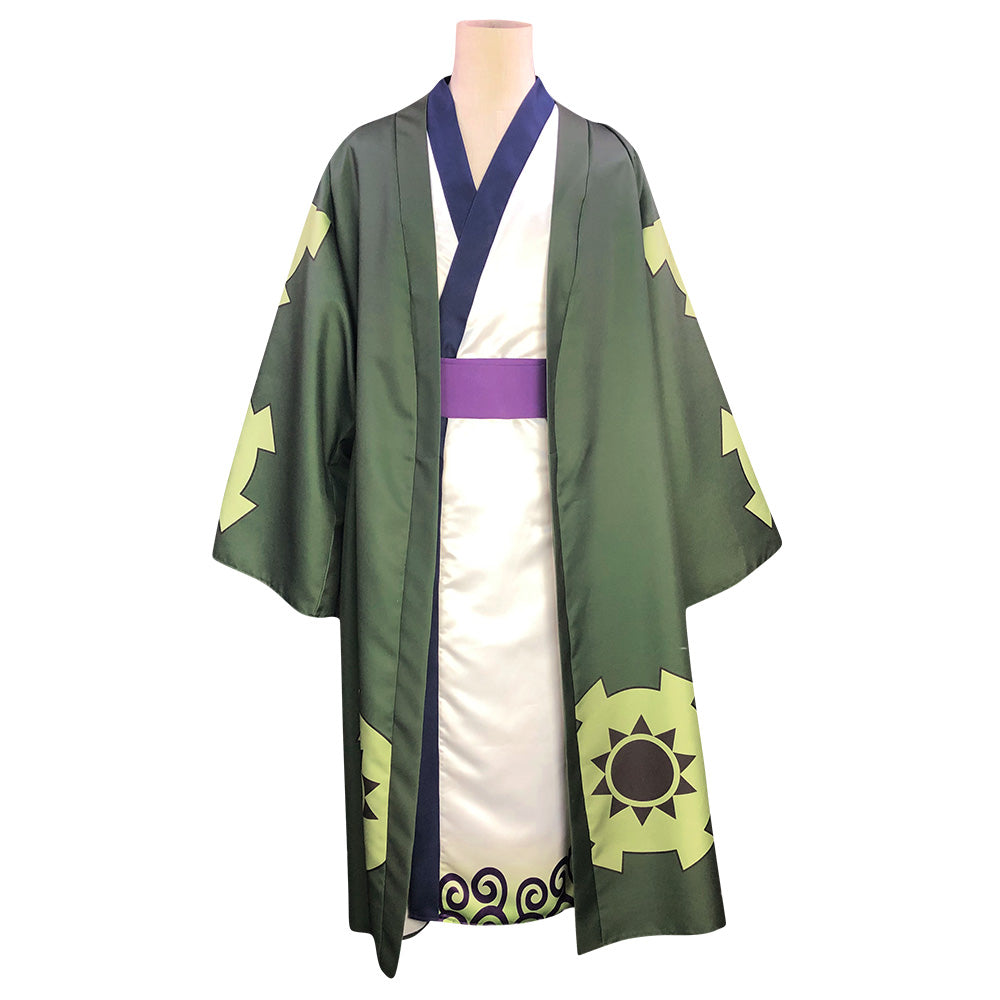 One Piece Wano Country Arc Roronoa Zoro Kimono Cosplay Costume - Tophatter Daily Deals