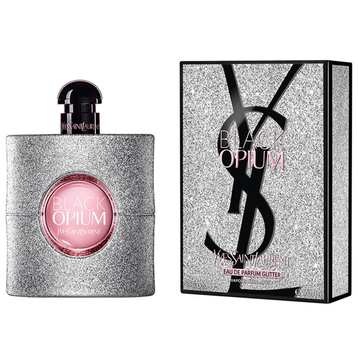 YSL Black Opium Eau De Parfum Glitter 90ml Spray - Tophatter Daily Deals