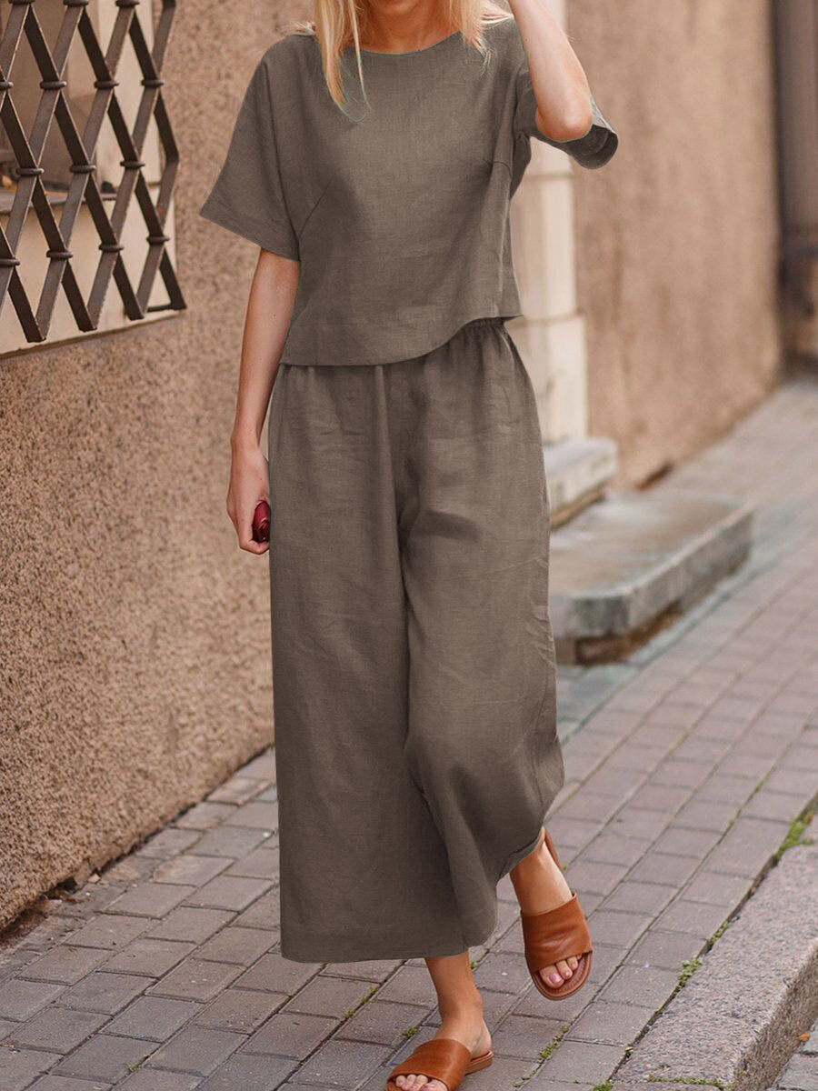 Loose Fit Two Piece Sets Khaki Two Pieces Sets - Tophatter Daily Deals