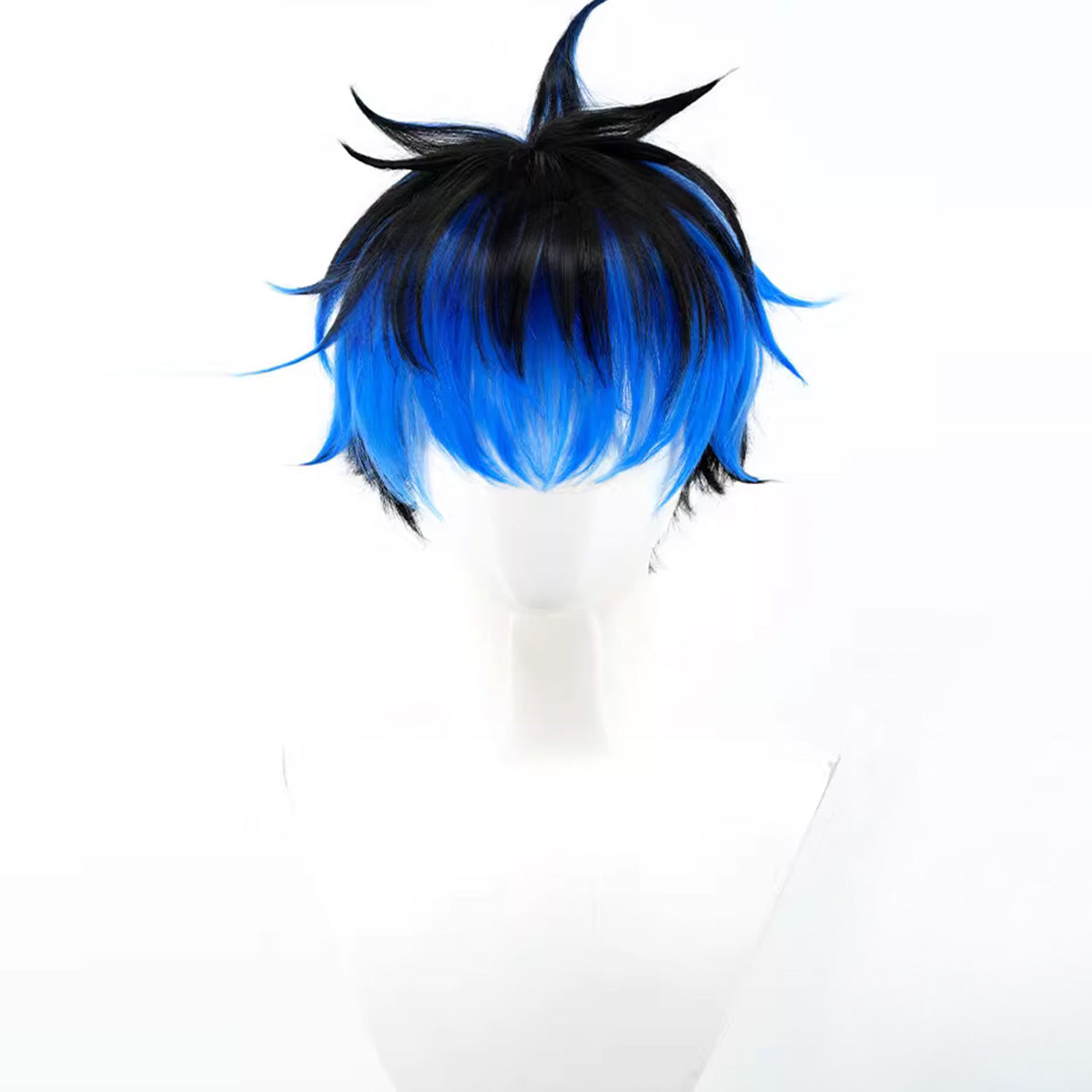 The Hundred Line -Last Defense Academy-Yugamu Omokage Blue Black Cosplay Wig Wig - Tophatter Daily Deals