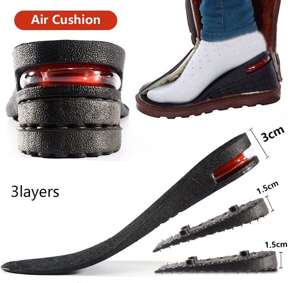 Height Increase Insoles Adjustable Shoe Lifts 9cm Comfort - Tophatter Daily Deals