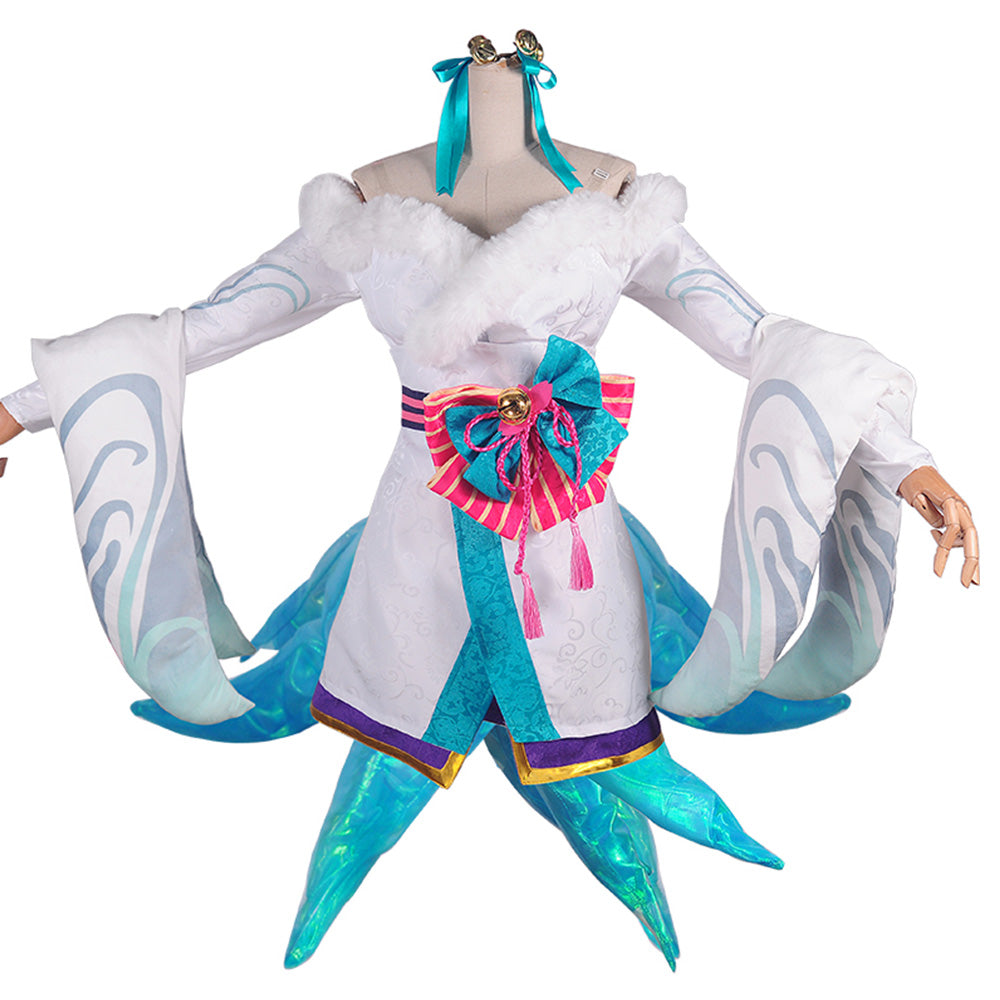 League of Legends LOL Spirit Blossom Ahri White Version Cosplay Costume Costume - Tophatter Daily Deals
