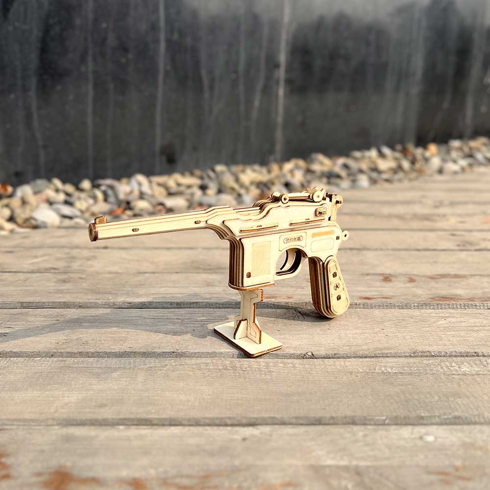Mauser Military Pistol Wooden Model Pistol 3D Puzzle - Tophatter Daily Deals
