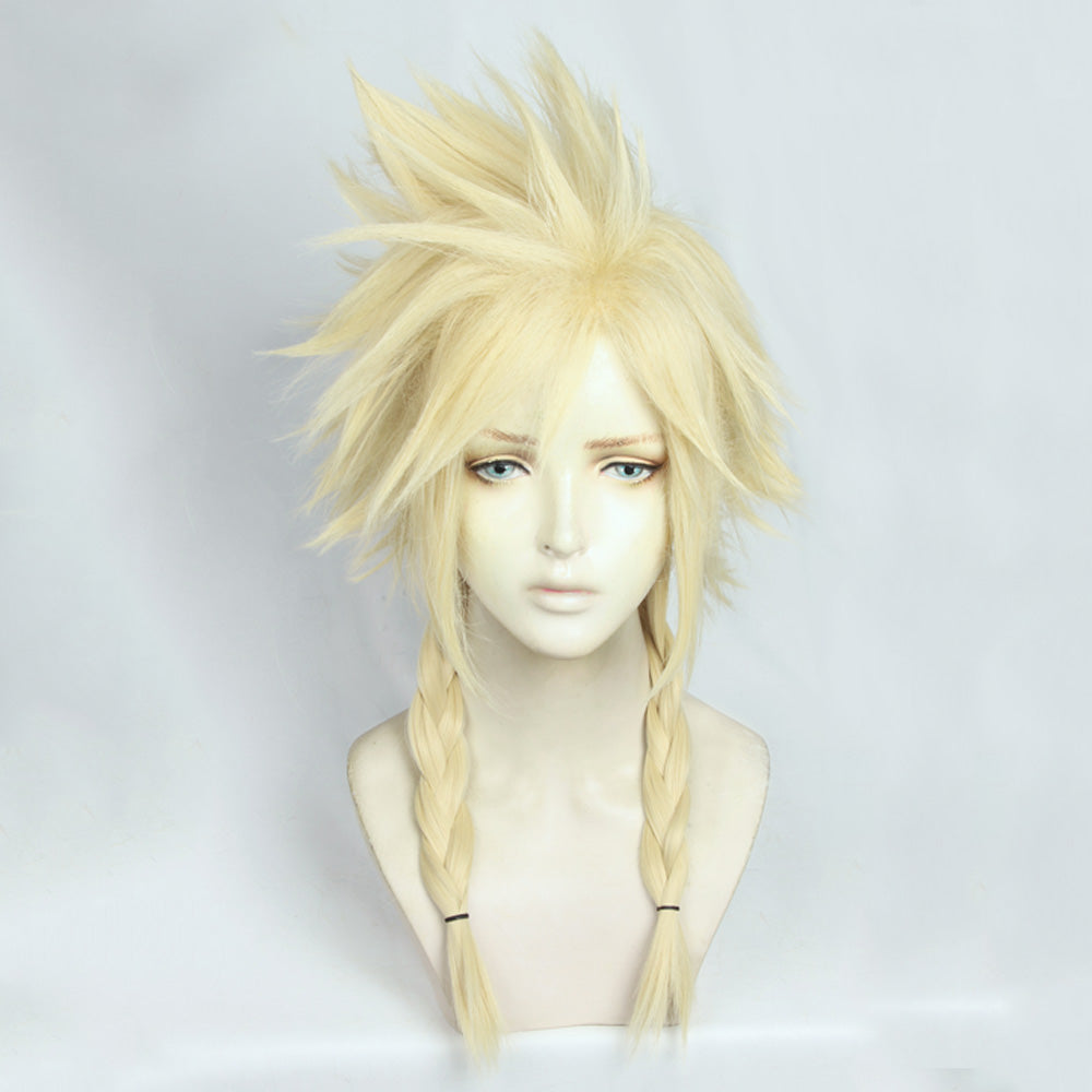 Final Fantasy VII Remake Cloud Strife Girl Ver 2 Golden Cosplay Wig Wig - Tophatter Daily Deals