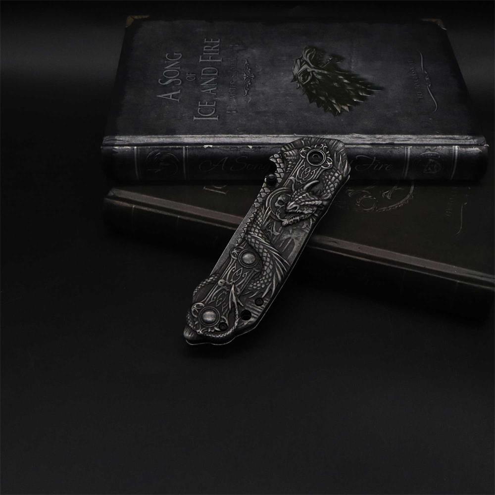 Evil Dragon Sculpture Knife Folding Knife - Tophatter Daily Deals