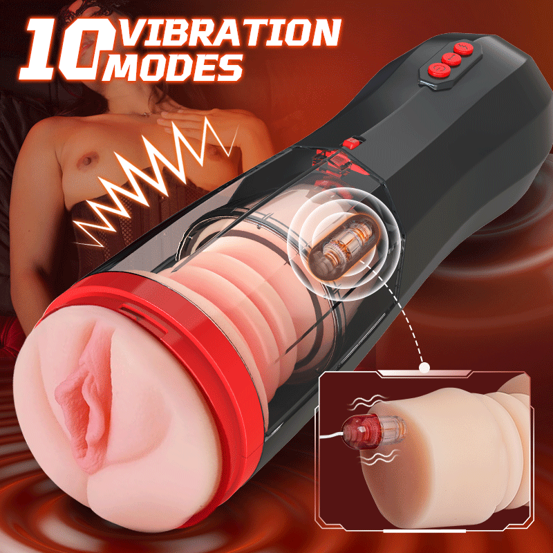 ROKA - Lifelike Vaginal Entrance Thrusting Vibrating Vocal Masturbator Stroker Masturbation Cup - Tophatter Daily Deals