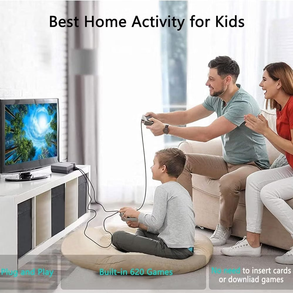 Retro Mini Gaming Console with 620 Classic Games, AV Output, and Dual Controllers Video Games & Consoles - Tophatter Daily Deals