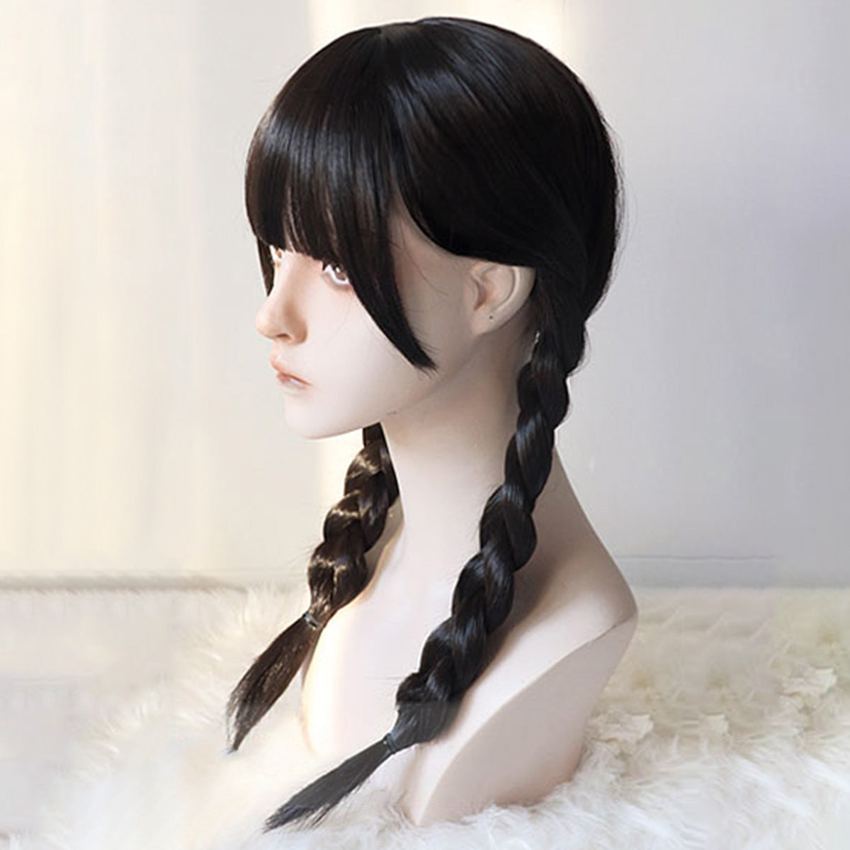 Wednesday The Addams Family (2022 TV Series) Wednesday Black Cosplay Wig Wig - Tophatter Daily Deals