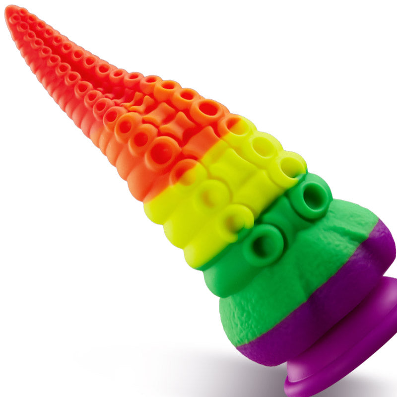 Orlagh 8.66 Inch Rainbow Dildo with Suction Cup Rainbow Dildos - Tophatter Daily Deals