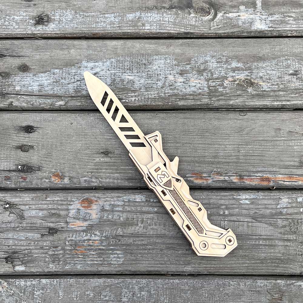 Wooden Ballistic Knife Model Kit 3D Puzzle - Tophatter Daily Deals