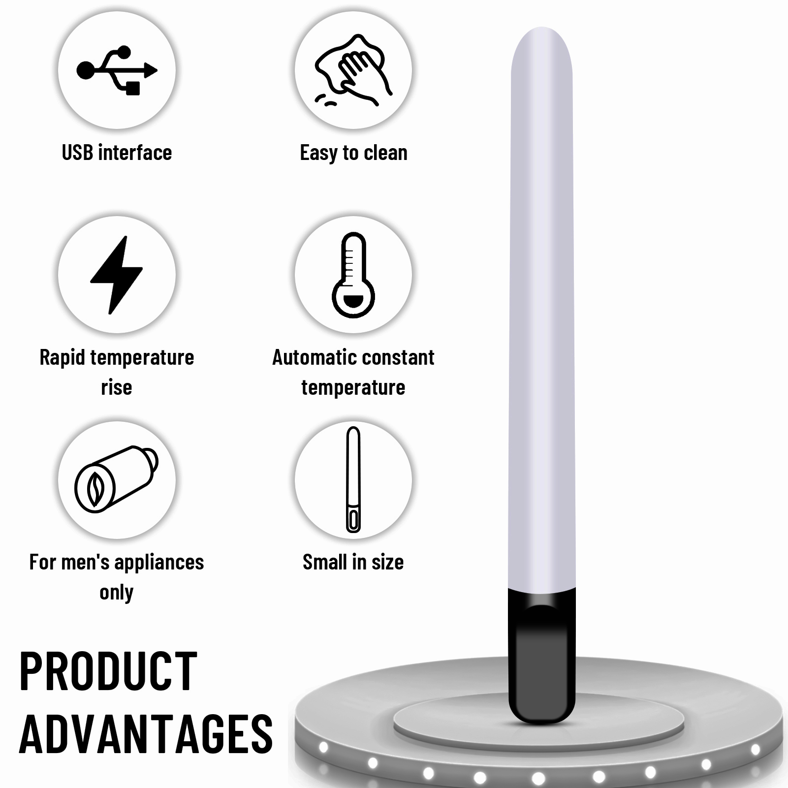 Acmejoy - Heating Rod for Toys with 45°C Smart Temperature Control Lube & Essential - Tophatter Daily Deals