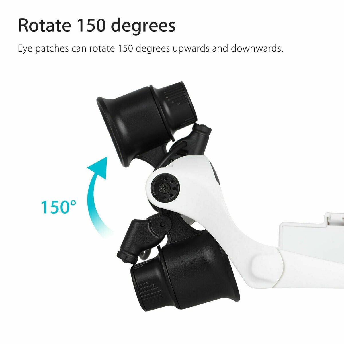 Headband Magnifier LED Jeweler Glasses With 8 Lenses - Tophatter Daily Deals