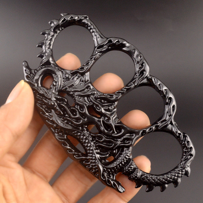2024 Fire Dragon Large Thickened Kowloon Fist Zinc Alloy Black - Tophatter Daily Deals