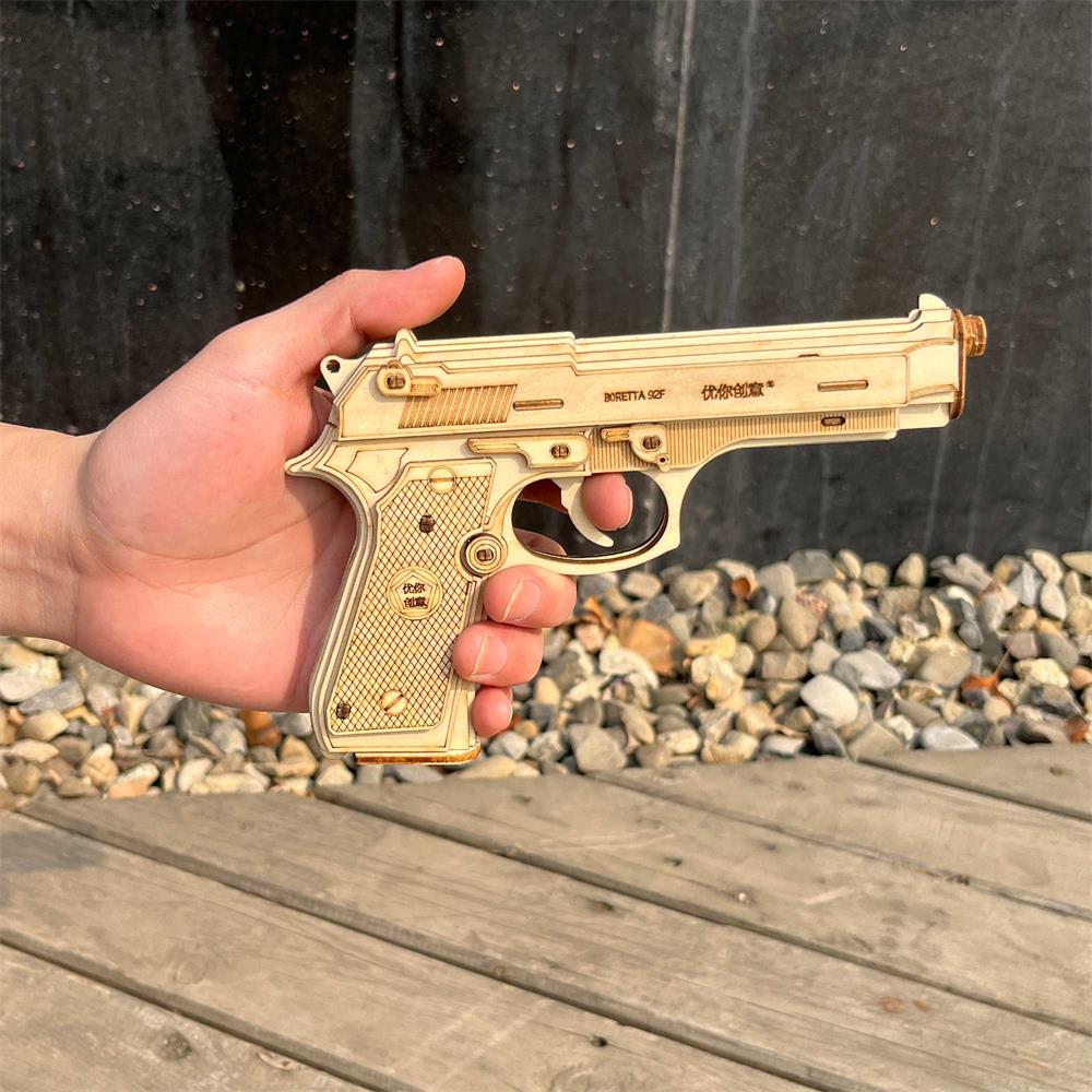 Beretta M92F Wooden Model Pistol - Tophatter Daily Deals