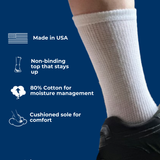 Men's Cotton Diabetic Crew Socks (6 Pair) Men's Socks - Tophatter Daily Deals