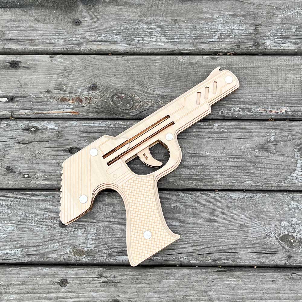 DIY 3D Semi-auto Rubber Band Pistol Model Kit - Tophatter Daily Deals