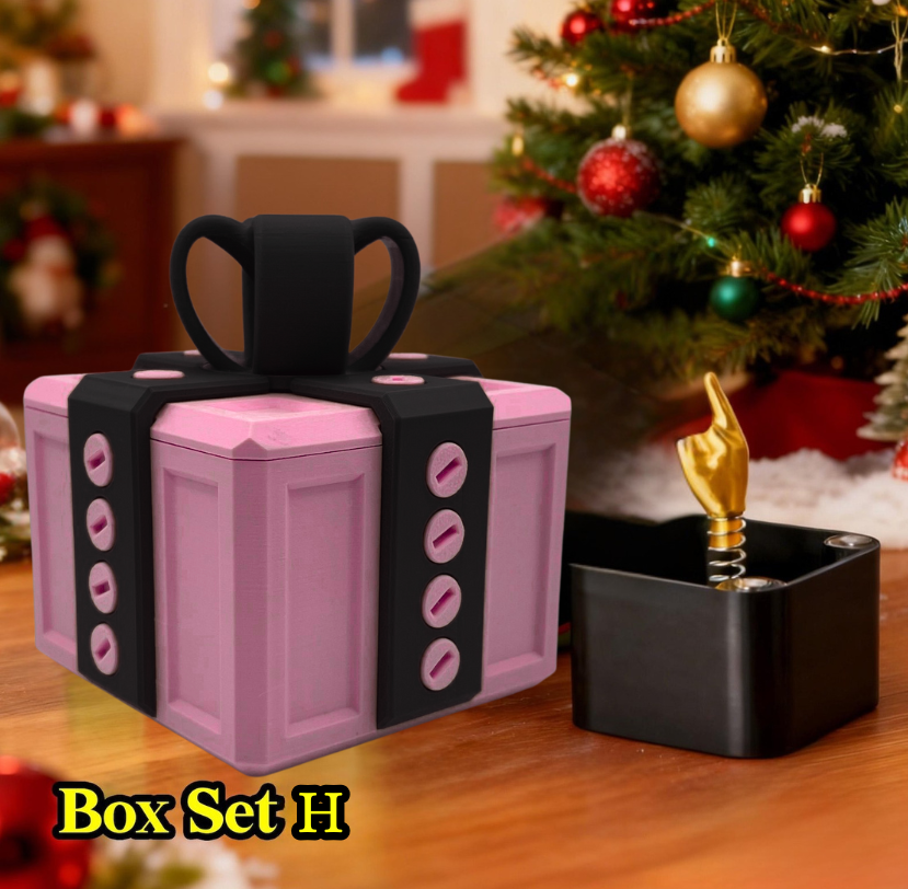 The Annoying Present with Middle Finger in A Box Gift Box with Screws Prank Surprise Pop-Up Novelty Funny Gifts for Adult Toys Box Set H 8x8x10cm - Tophatter Daily Deals