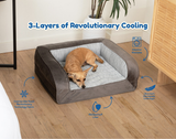 PupChill™ Cooling Bolster Dog Bed Pet Beds - Tophatter Daily Deals