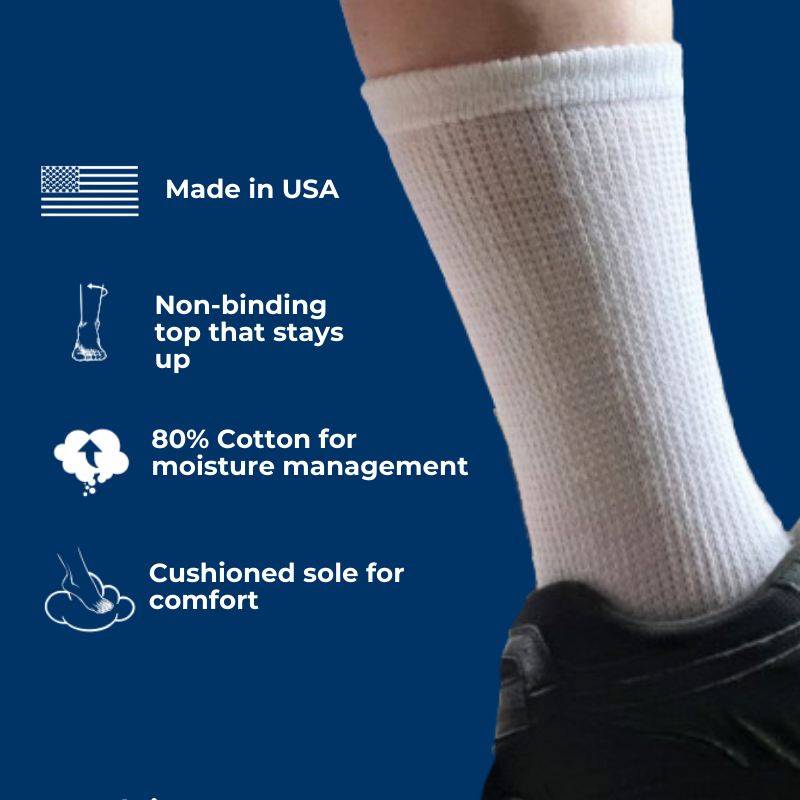 Women's Cotton Diabetic Crew Socks (6 Pair) Women's Socks & Hosiery - Tophatter Daily Deals