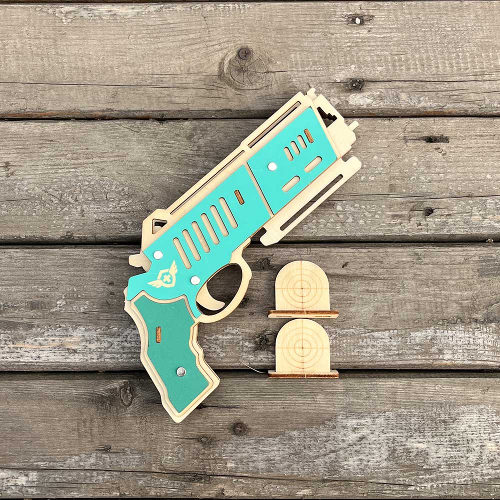 Hunting Eagle 3D Wooden Rubber Band Gun Model Kit - Tophatter Daily Deals