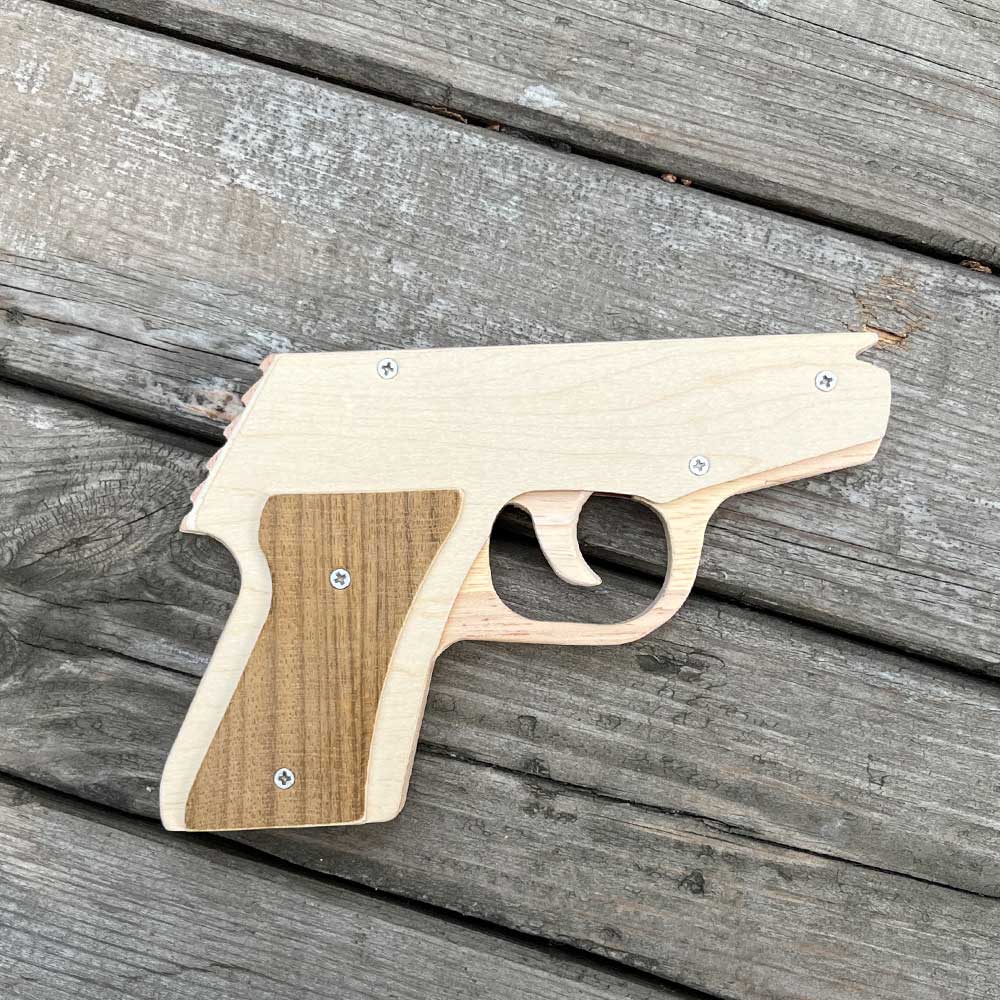 Makarovpistol Assembled Pistol Wooden Replica Rubber Band Gun - Tophatter Daily Deals