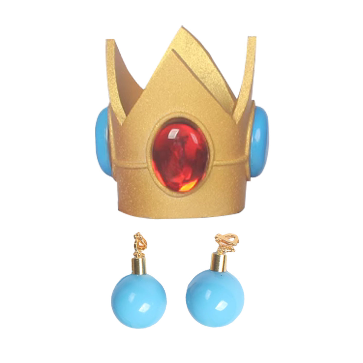 Halloween Women Peach Pink Princess Crown And Earring Cosplay Accessory Prop Prop - Tophatter Daily Deals