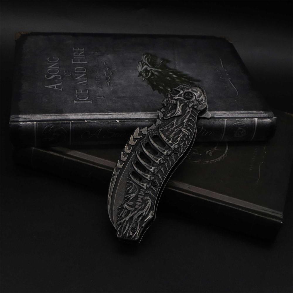 Cool Skull Folding Knife Tool - Tophatter Daily Deals