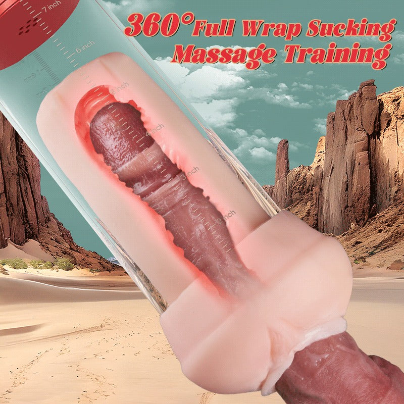 Acmejoy S-HANDE Pussy-Shaped Sleeve 3 Sucking 9 Vibrating Male Enlargement Pumps Penis Pumps - Tophatter Daily Deals
