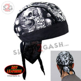 Hot Leathers Assassin Motorcycle Headwrap Skull & Guns Durag Headwrap - Tophatter Daily Deals