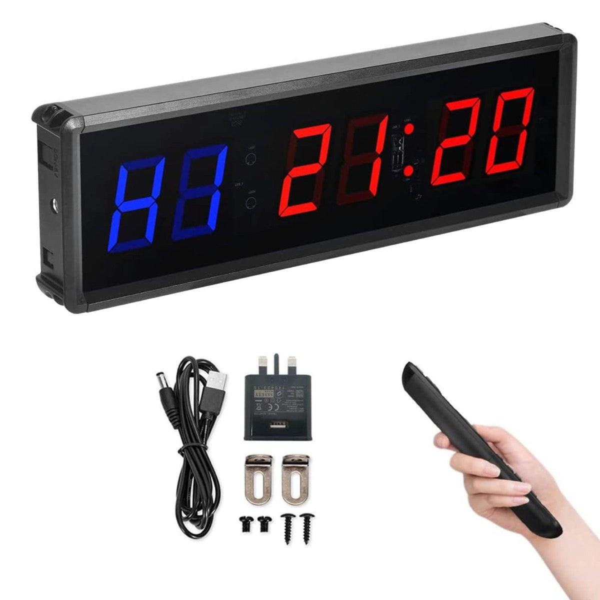 Interval Gym Timer - Workout Timer Stopwatch with Remote Control, Gym Clock Fitness Interval Timer 1.5‘’, Count Down/Up Timer Stopwatch Exercise & Fitness - Tophatter Daily Deals