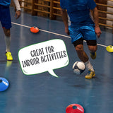 Football Training Cones – Indoor/Outdoor Use – Set of 50 Sports Safety Space Marker Cones with Stand and Bag. Soccer - Tophatter Daily Deals