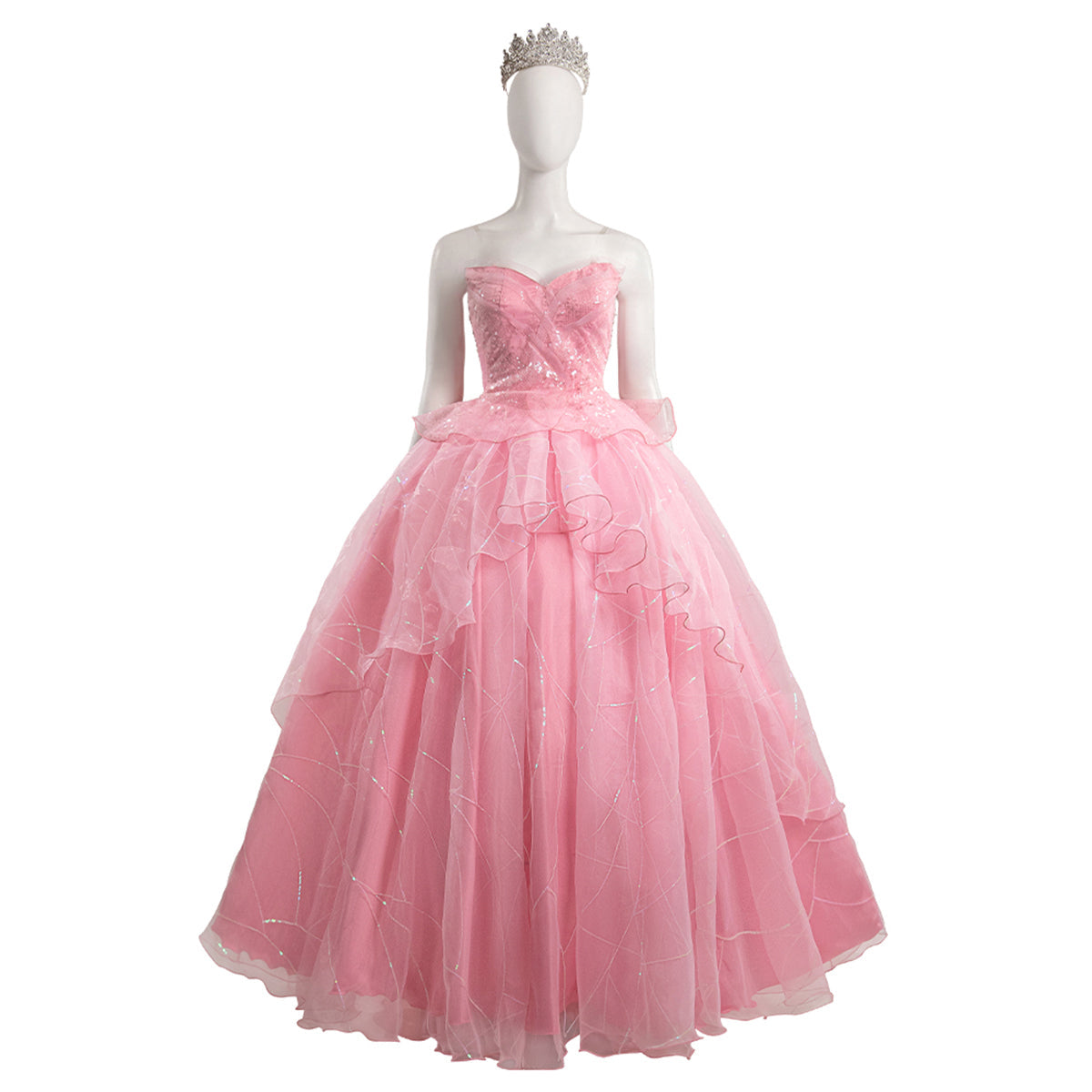 Wicked (2024) Glinda Pink Dress Cosplay Costume Costume - Tophatter Daily Deals